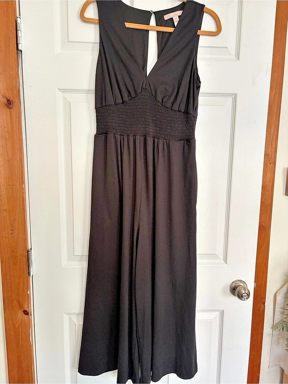 Hutch Black Cotton Jumpsuit/Romper